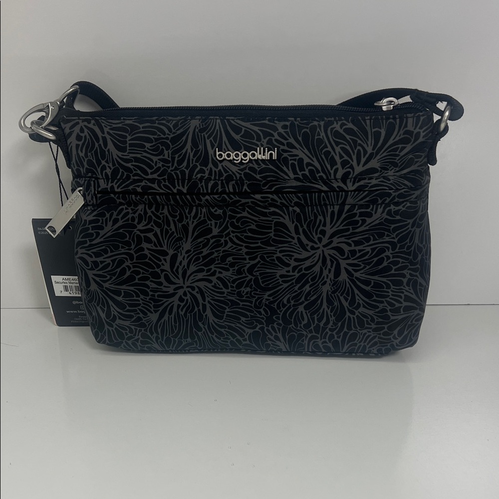 Baggallini Black Floral Crossbody Bag